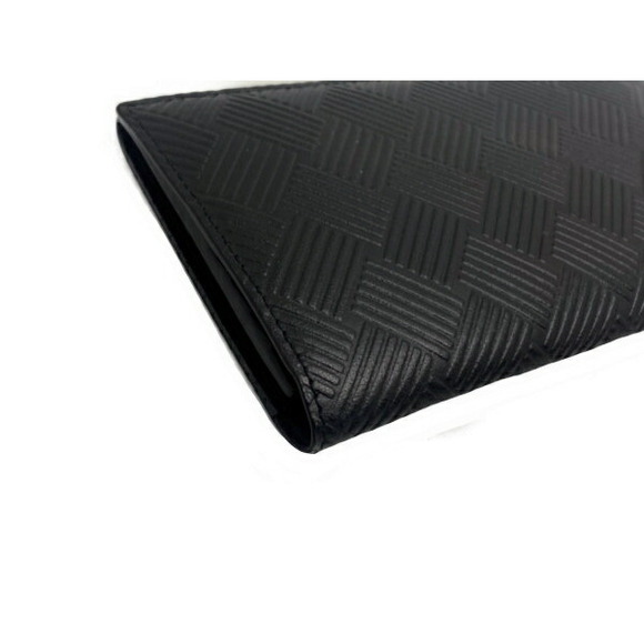 Bottega Veneta fold Black Intrecciato Wallet Leather Bi - Picture 4 of 5